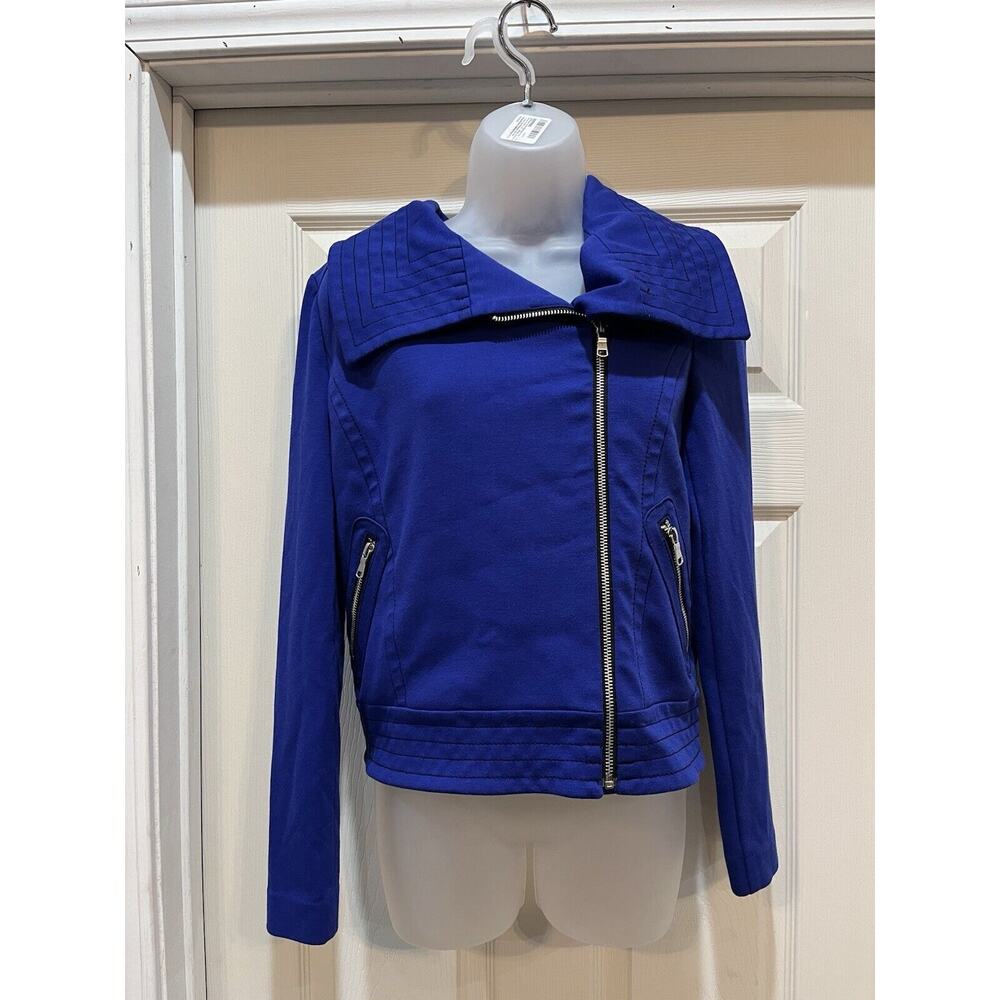 Worthington moto jacket - size small - blue